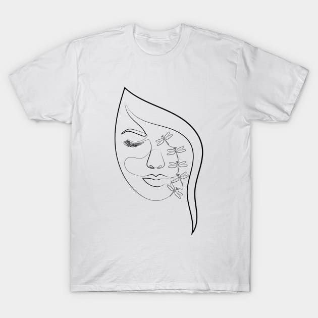 Charm and Allure | One Line Artist | Minimal Art | One Line Art | Minimalist T-Shirt by One Line Artist